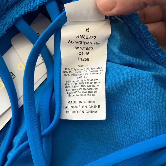 Crochet Strappy Tankini Top w/ Bust Enhancer - Picture 2 of 6